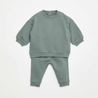 Ensemble en molleton sweat + pantalon - 2 pièces BLEU