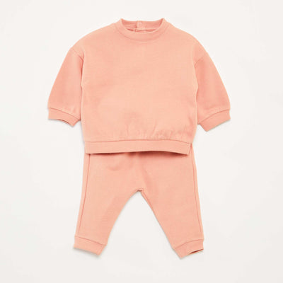 Ensemble en molleton sweat + pantalon - 2 pièces ROSE