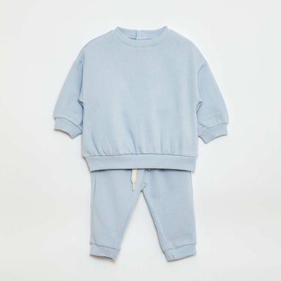 Ensemble en molleton sweat + pantalon - 2 pièces BLEU