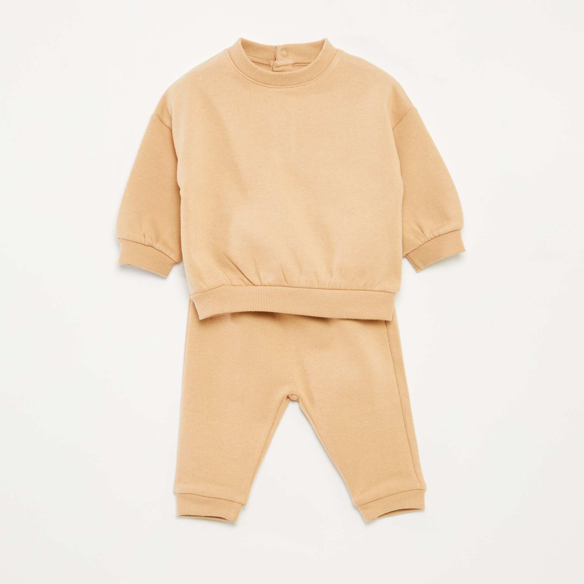 Ensemble en molleton sweat + pantalon - 2 pièces BEIGE
