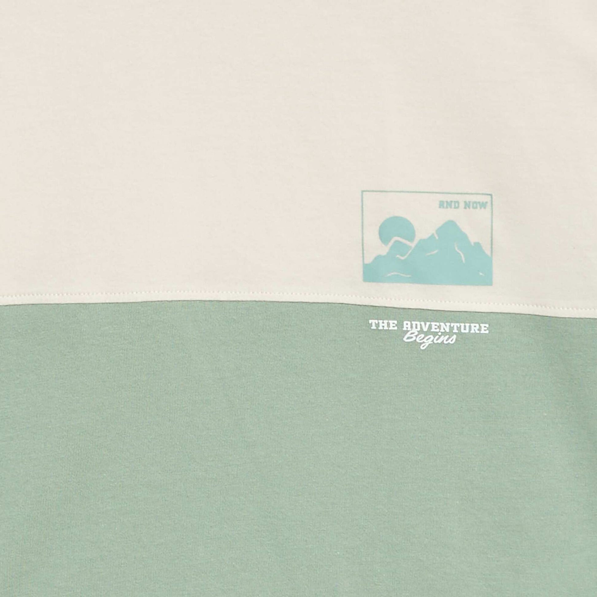 T-shirt en jersey à manches longues effet colorblock VERT