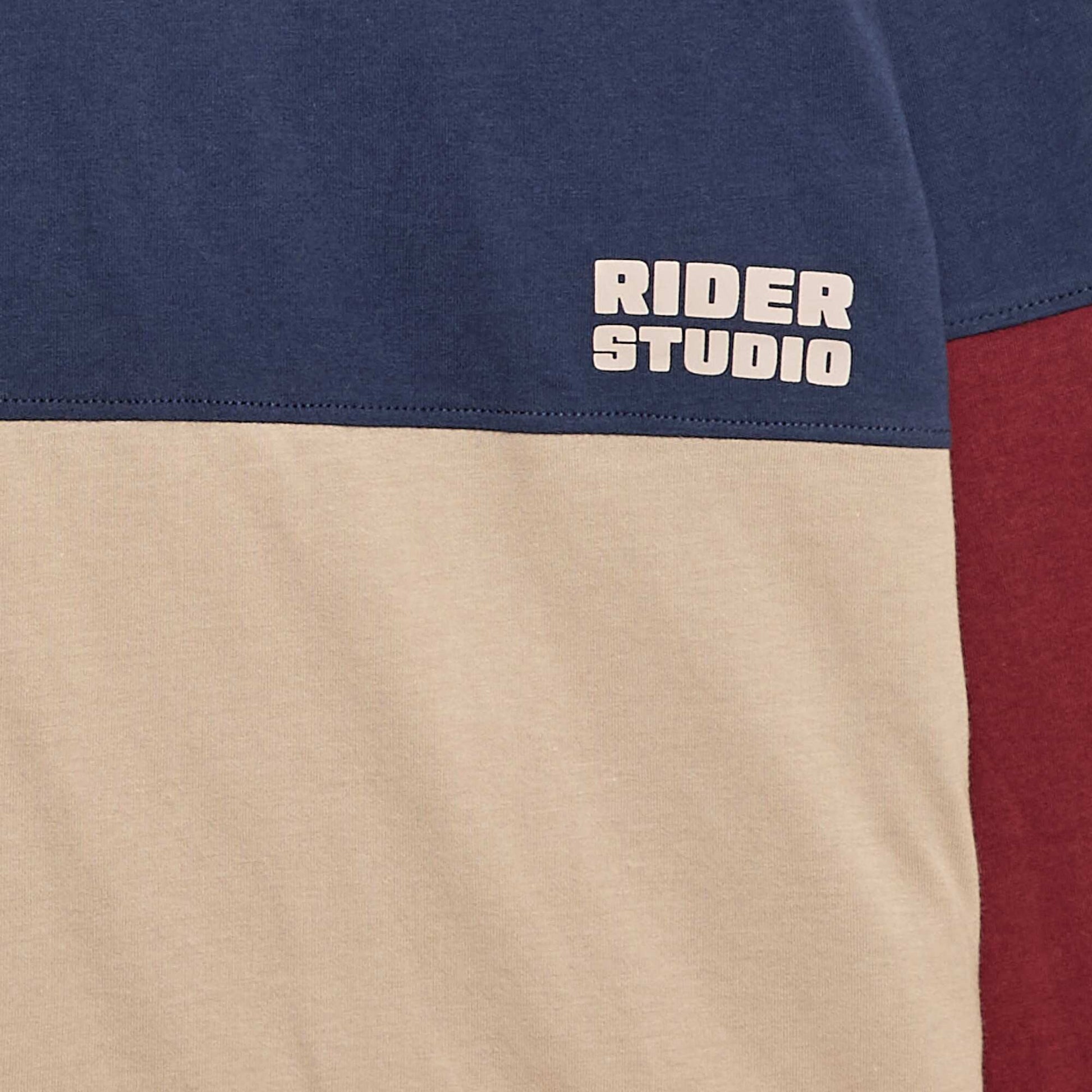 T-shirt en jersey à manches longues effet colorblock BLEU
