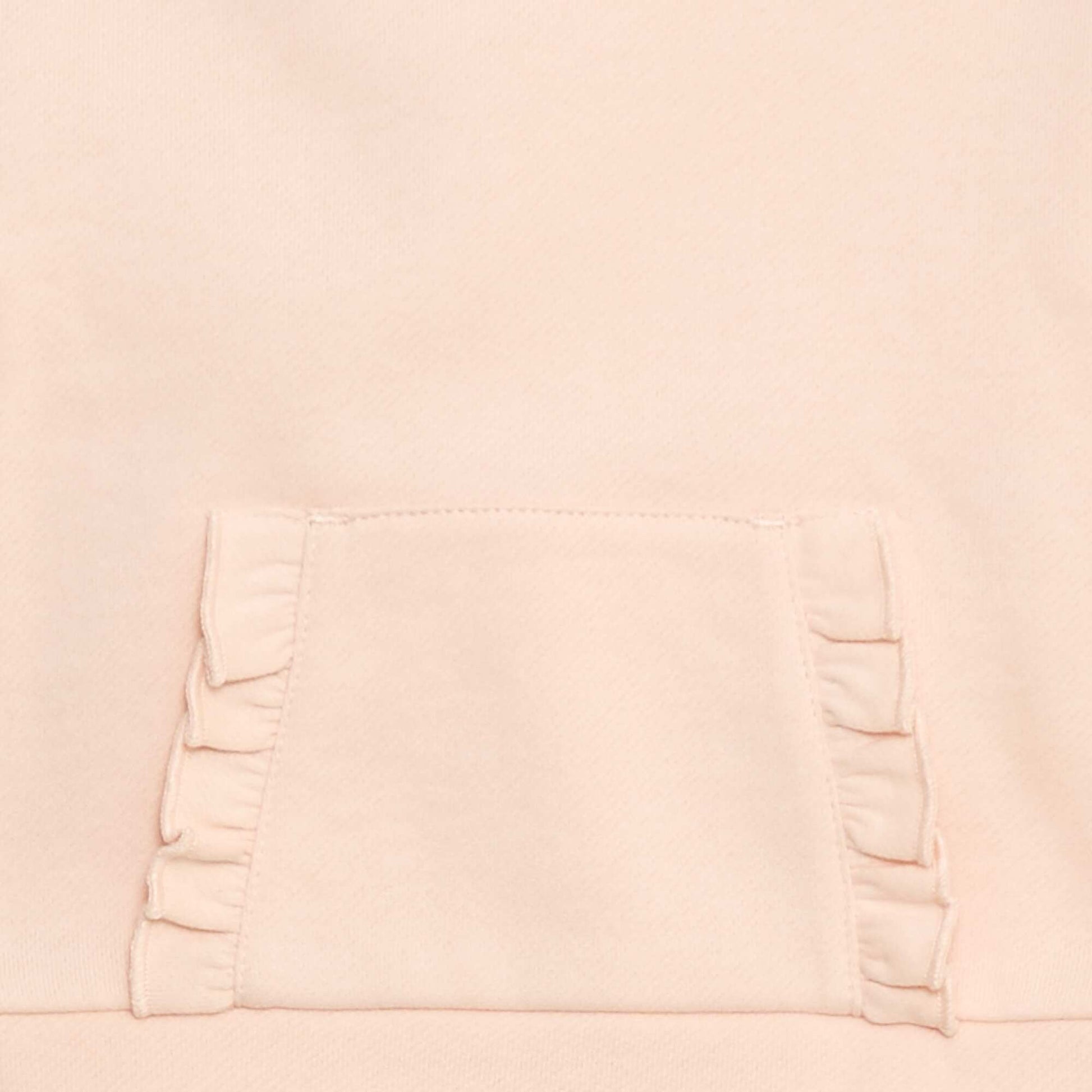Sweat à capuche avec poche kangourou volantée ROSE