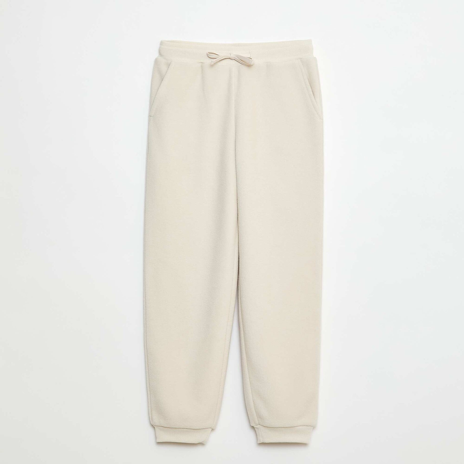 Pantalon de jogging en polaire BLANC