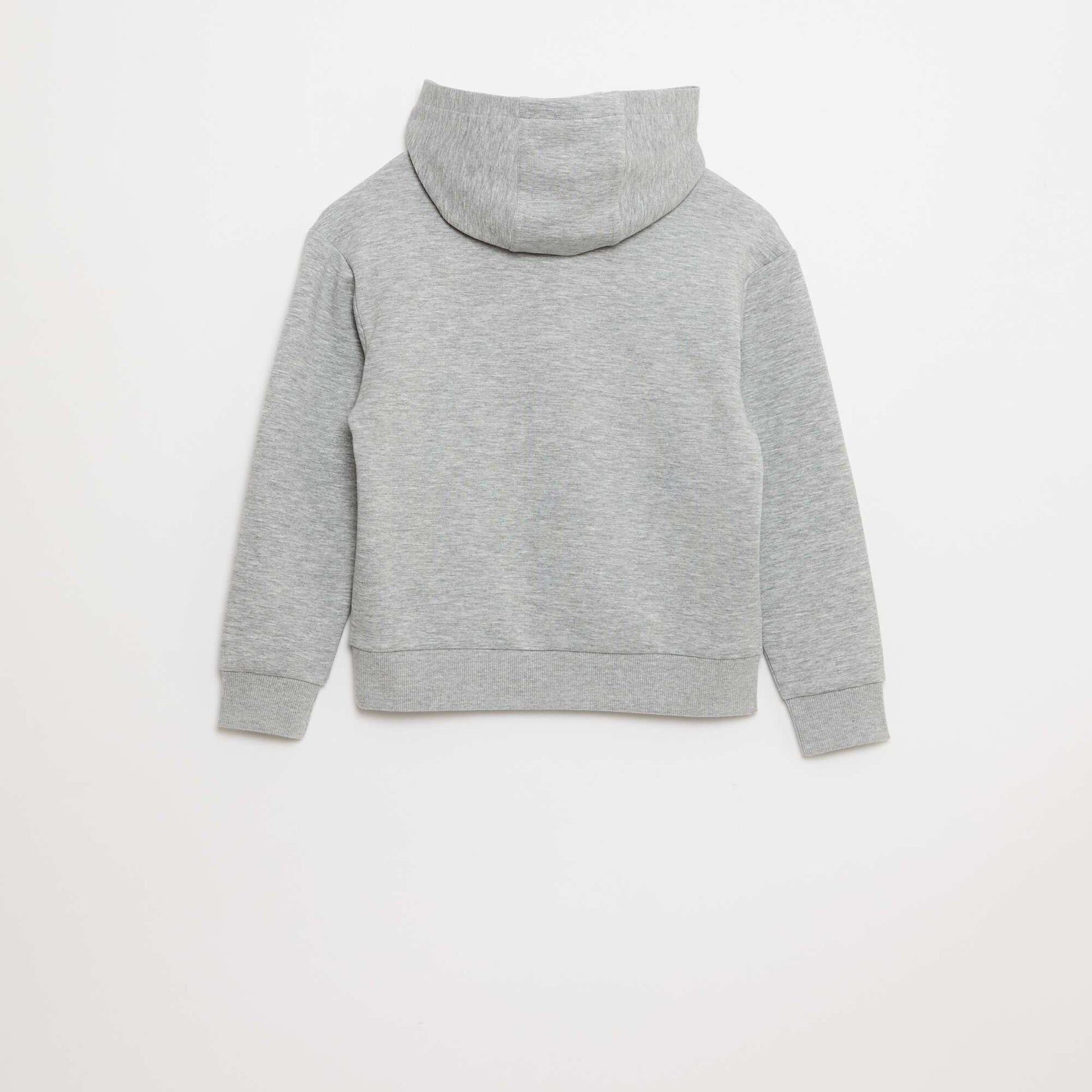 Sweat à capuche en molleton léger avec poche poitrine GRIS