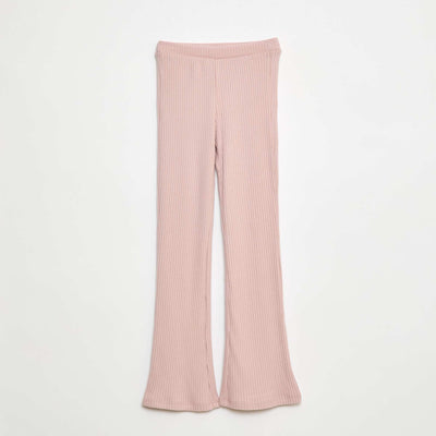 Pantalon flare en coton uni VIOLET