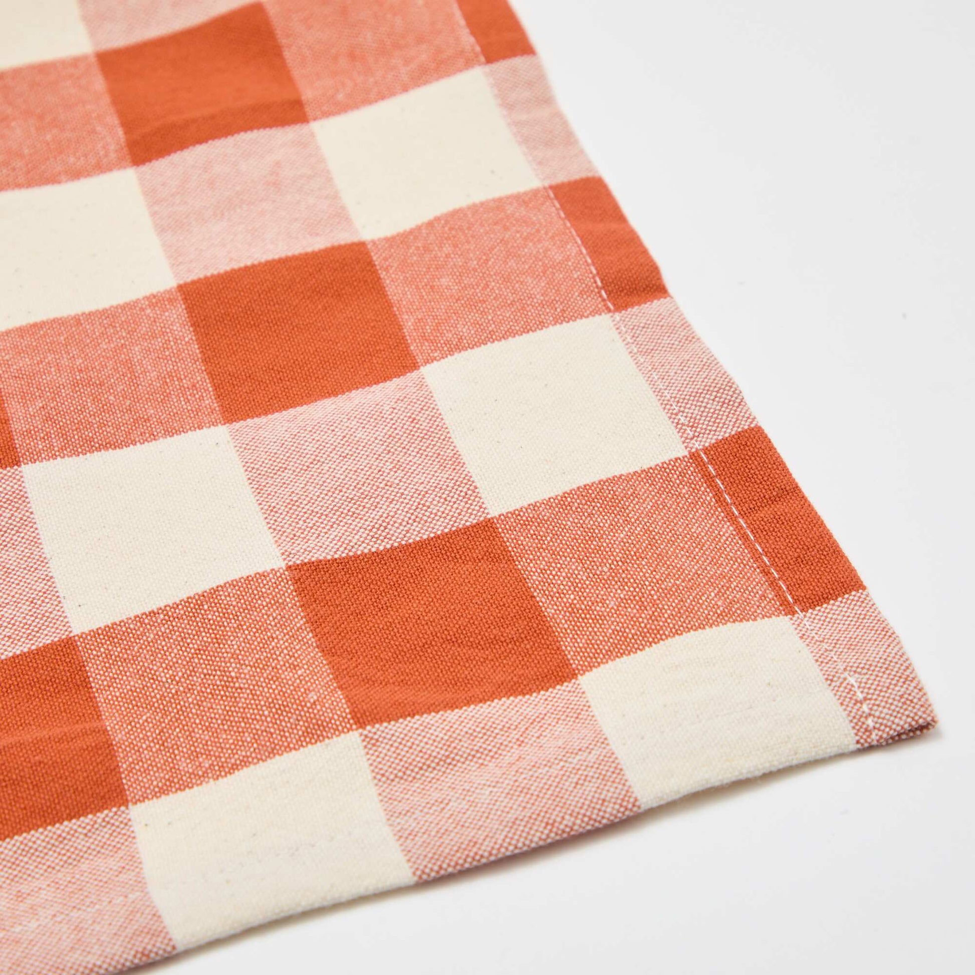 Nappe imprimée à carreaux (150x150 cm) - Kiabi Home ORANGE