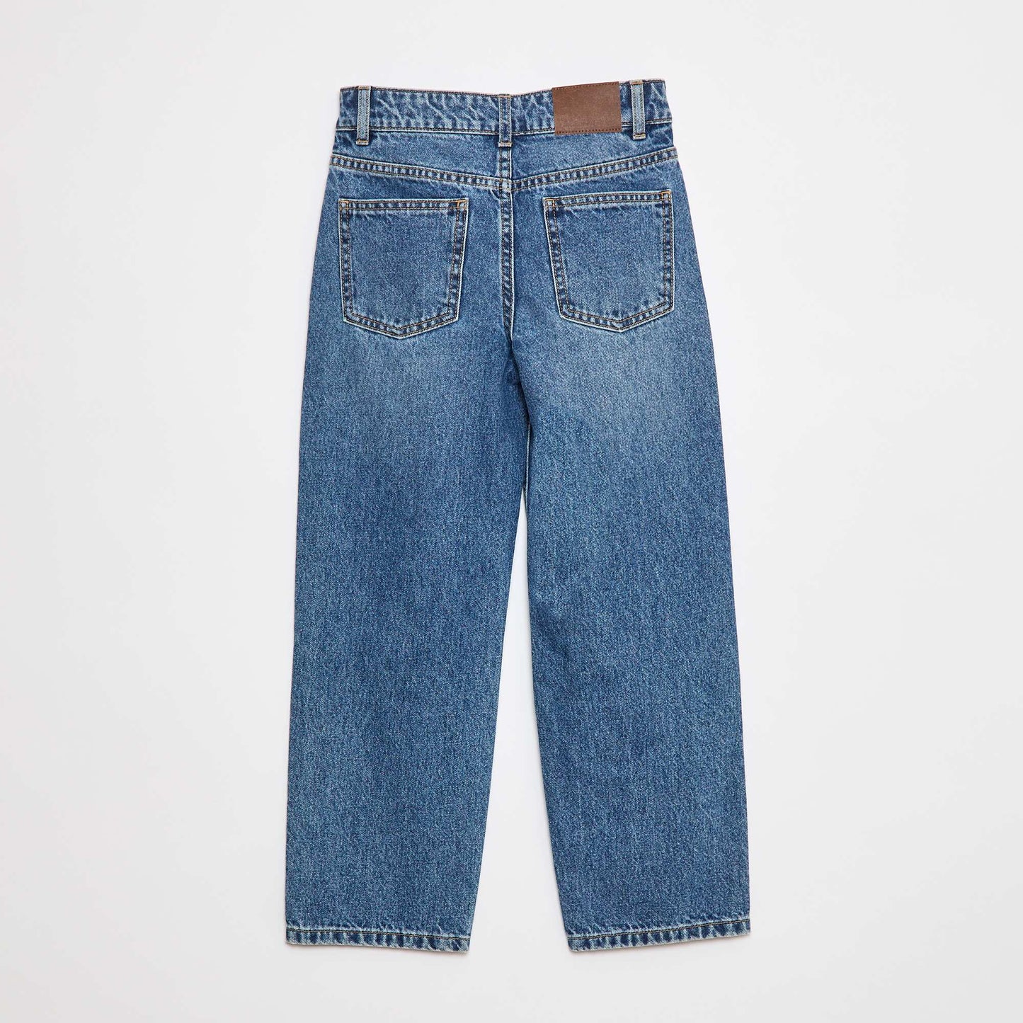 Jean straight avec broderies BLEU