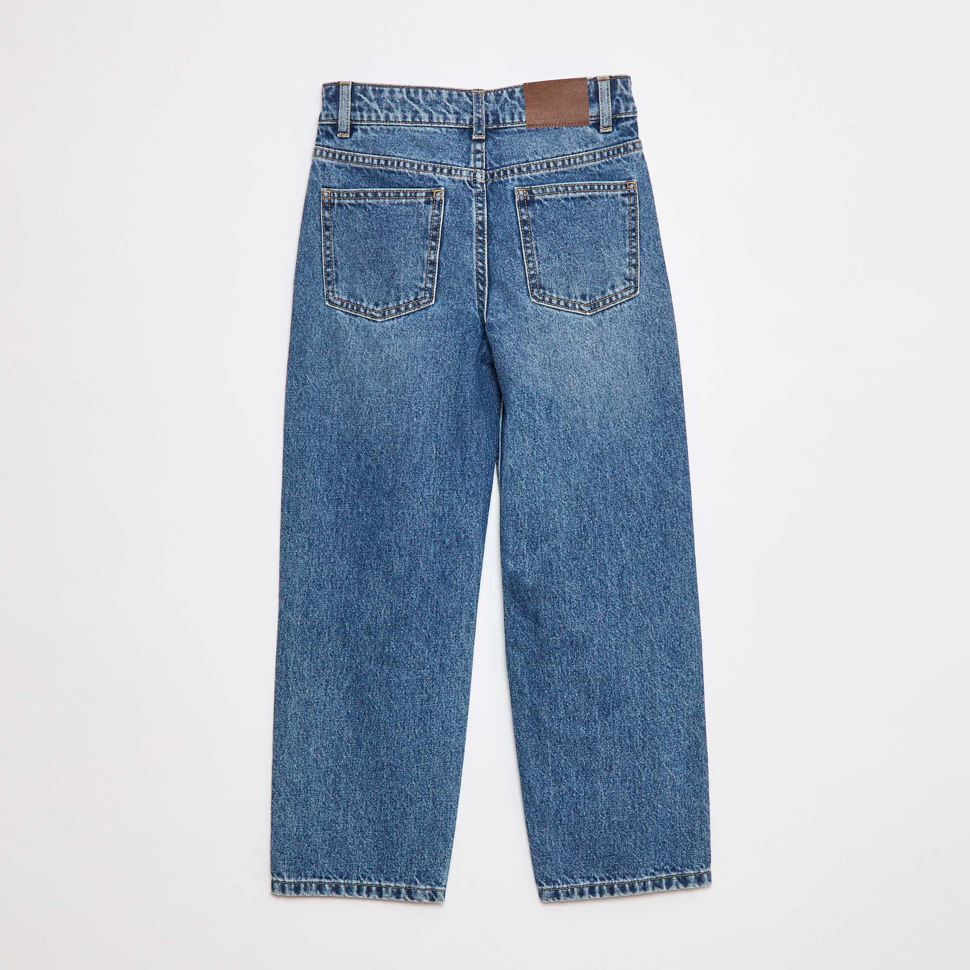 Jean straight avec broderies BLEU
