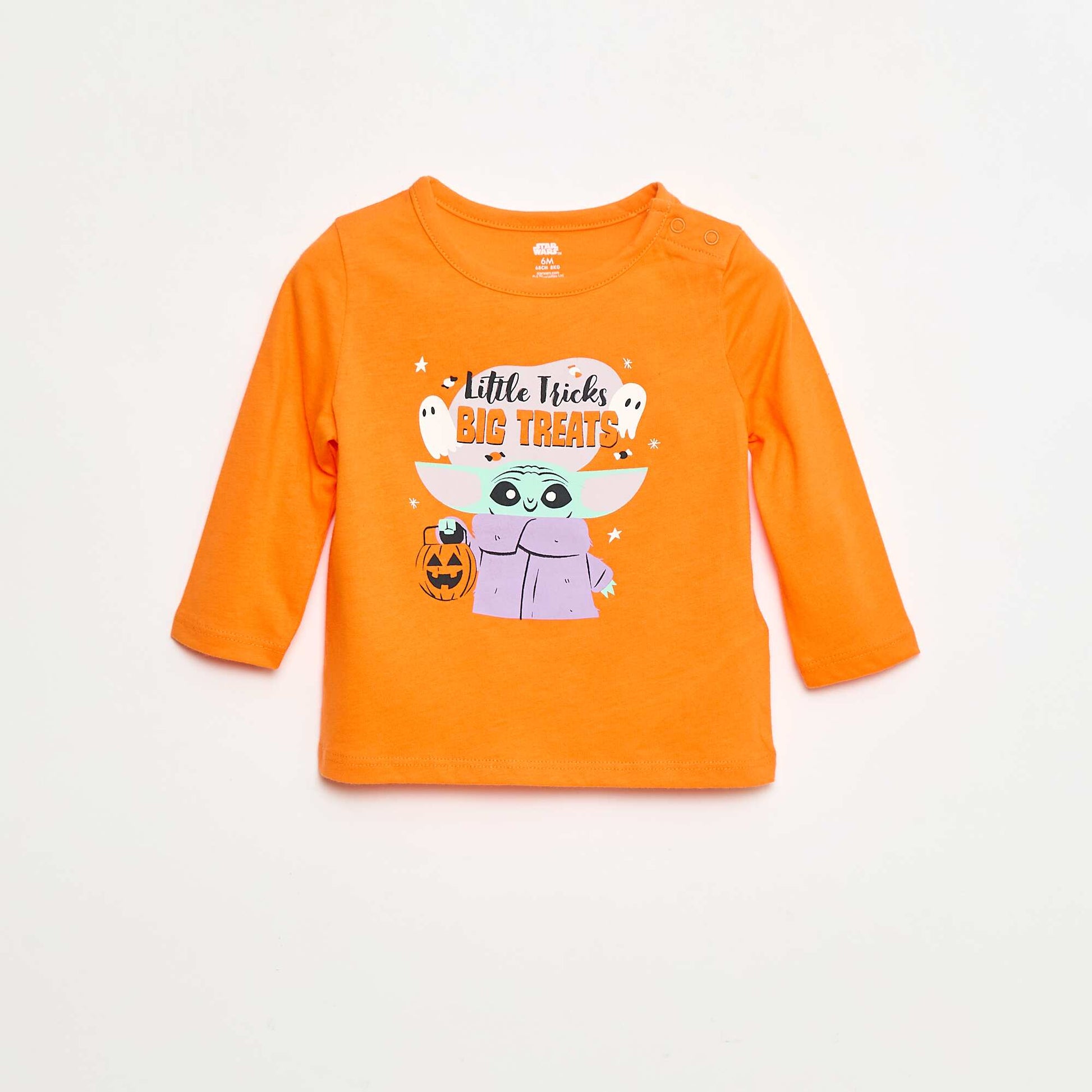 T-shirt Halloween 'Star wars' 'Grogu' en coton ORANGE
