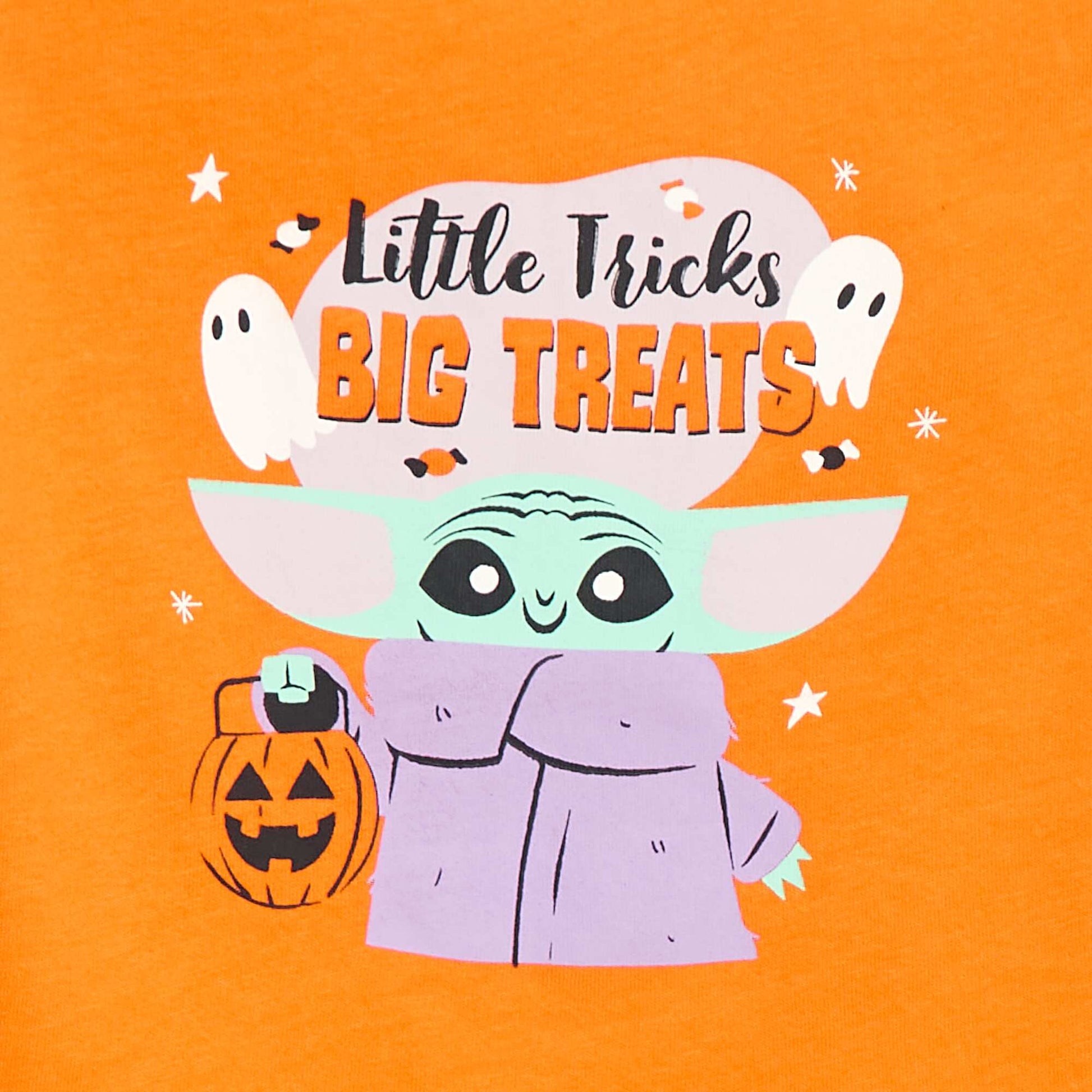T-shirt Halloween 'Star wars' 'Grogu' en coton ORANGE