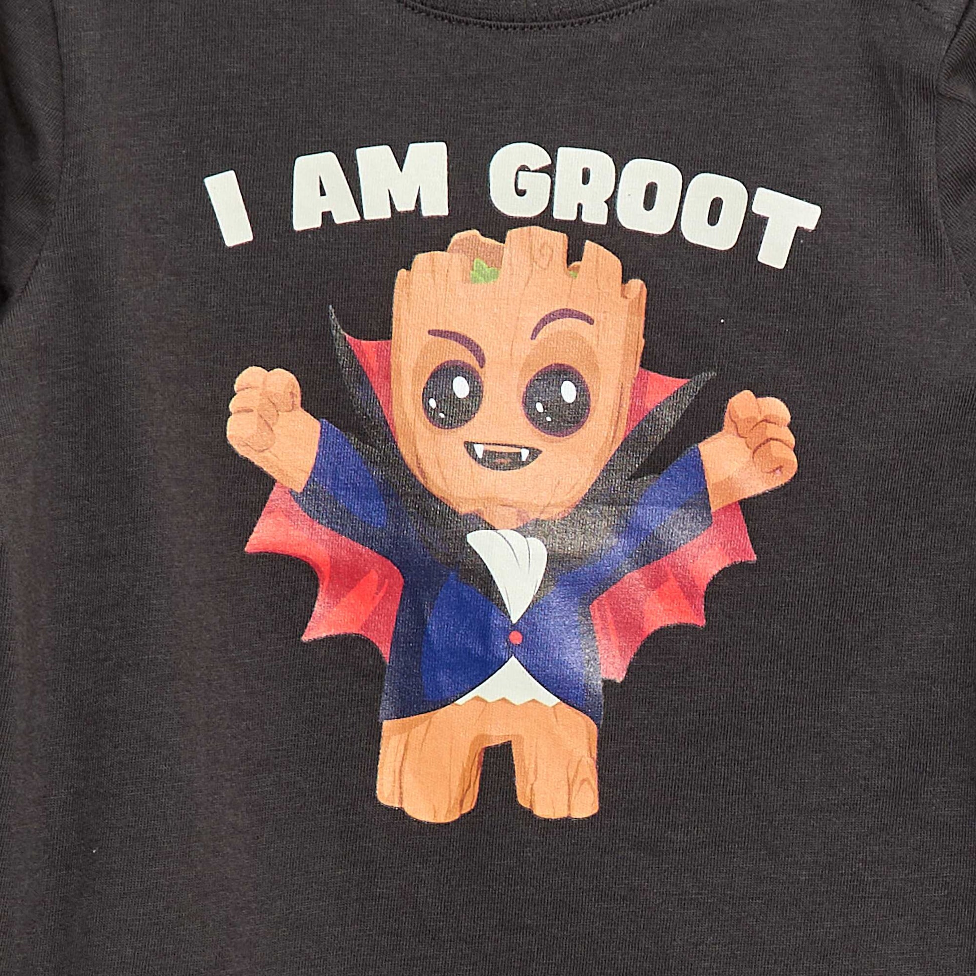 T-shirt imprimé 'Groot' 'Marvel' NOIR