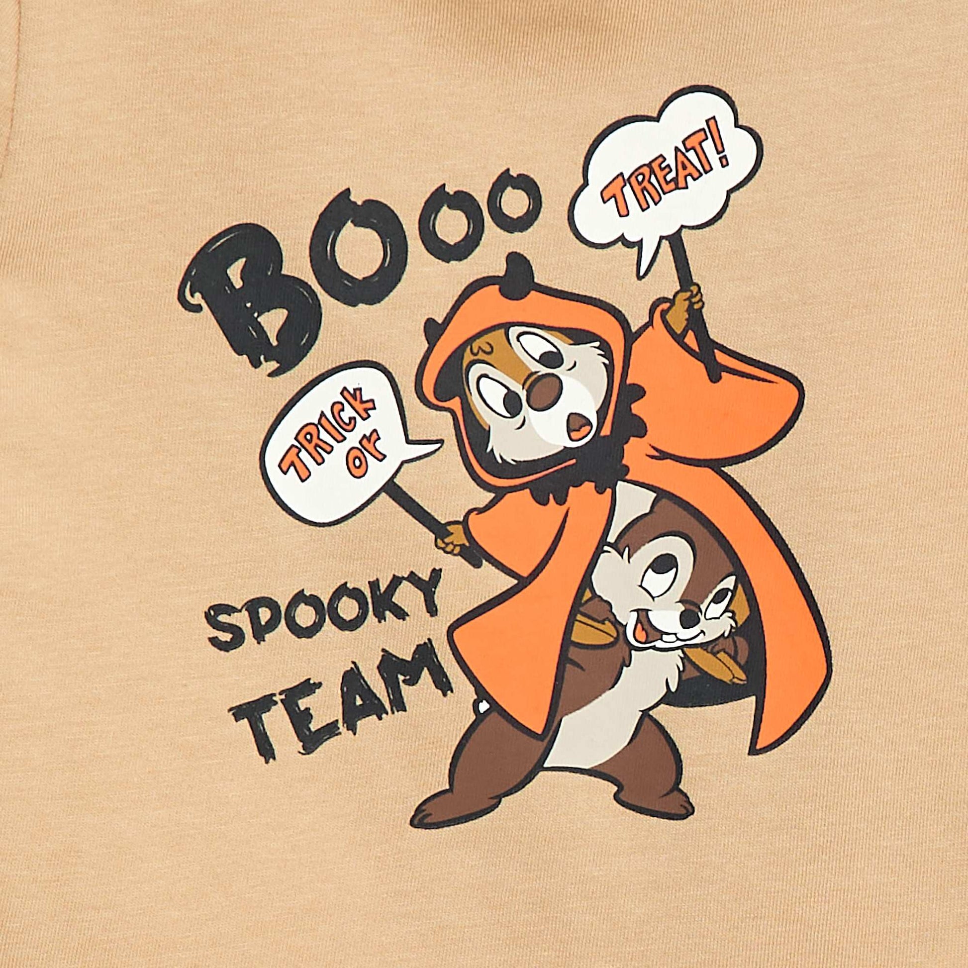 T-shirt Halloween 'Tic et tac' en coton BEIGE