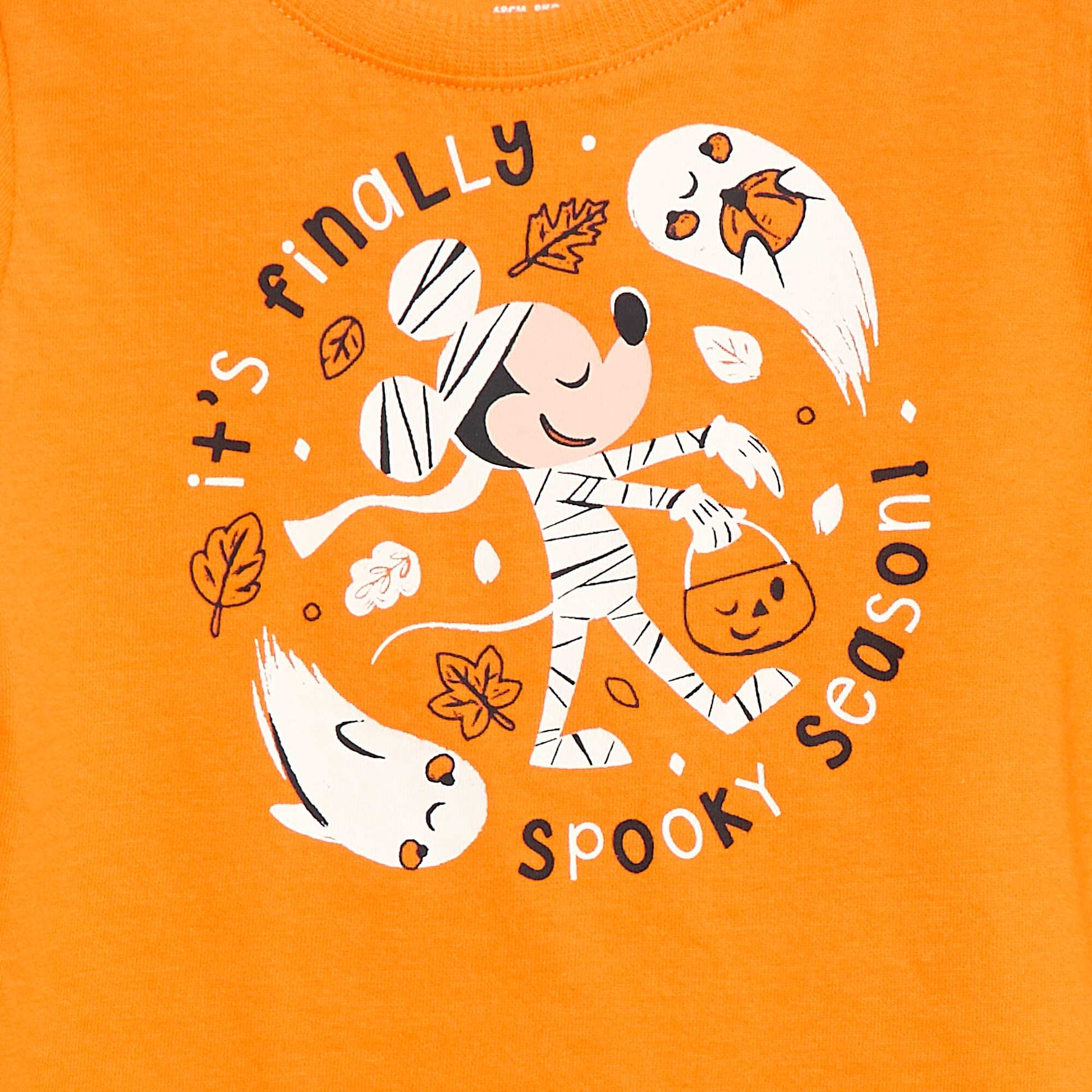 T-shirt Halloween 'Mickey' en coton ORANGE