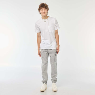 Pantalon multipoches avec ceinture élastiquée GRIS