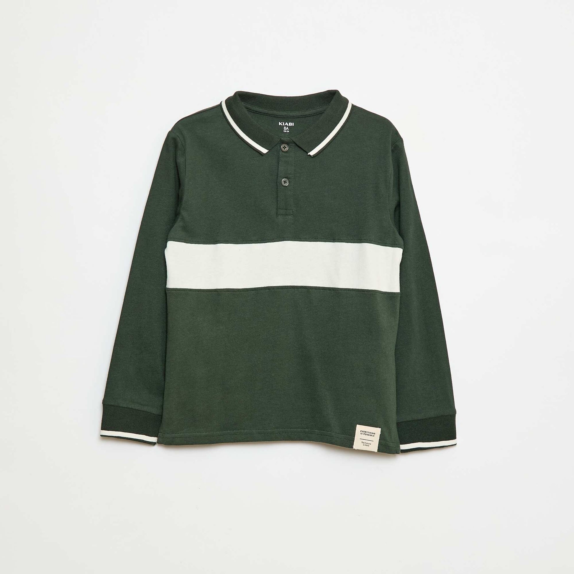 Polo en maille jersey style rugby VERT