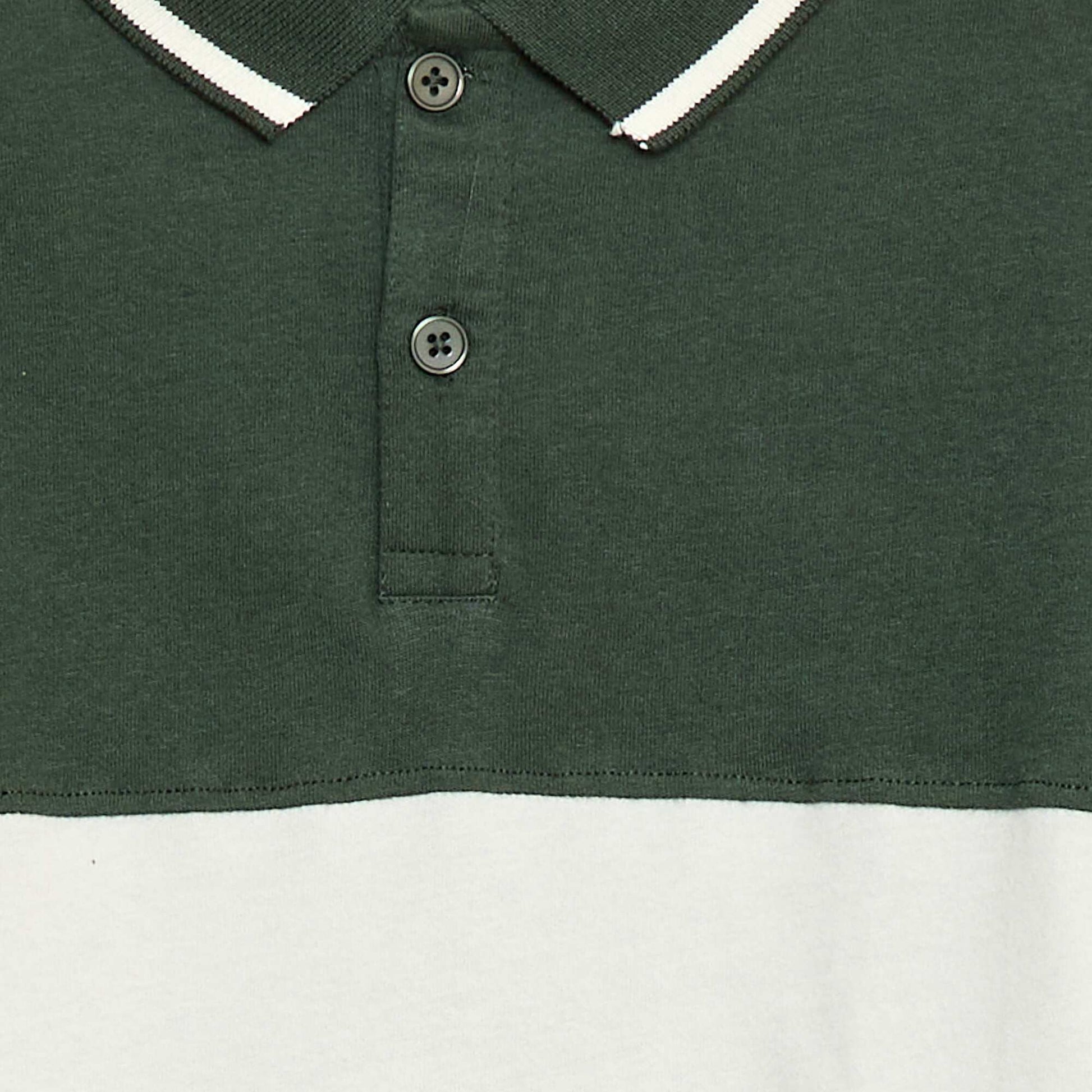 Polo en maille jersey style rugby VERT