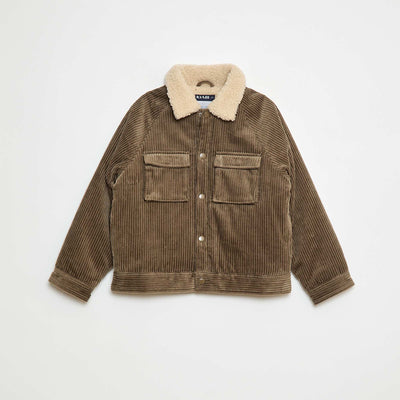 Blouson court en velours côtelé KAKI