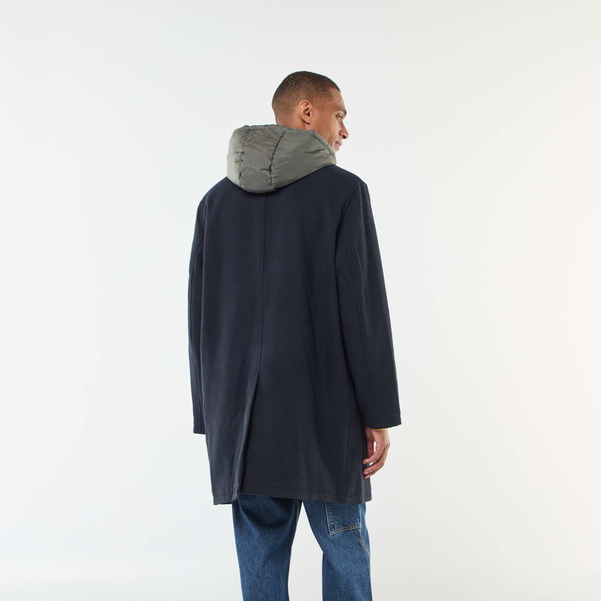 Manteau long chaud chic BLEU