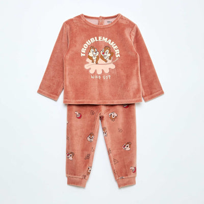 Ensemble de pyjama 'Disney' 'Tic et Tac' en coton MARRON