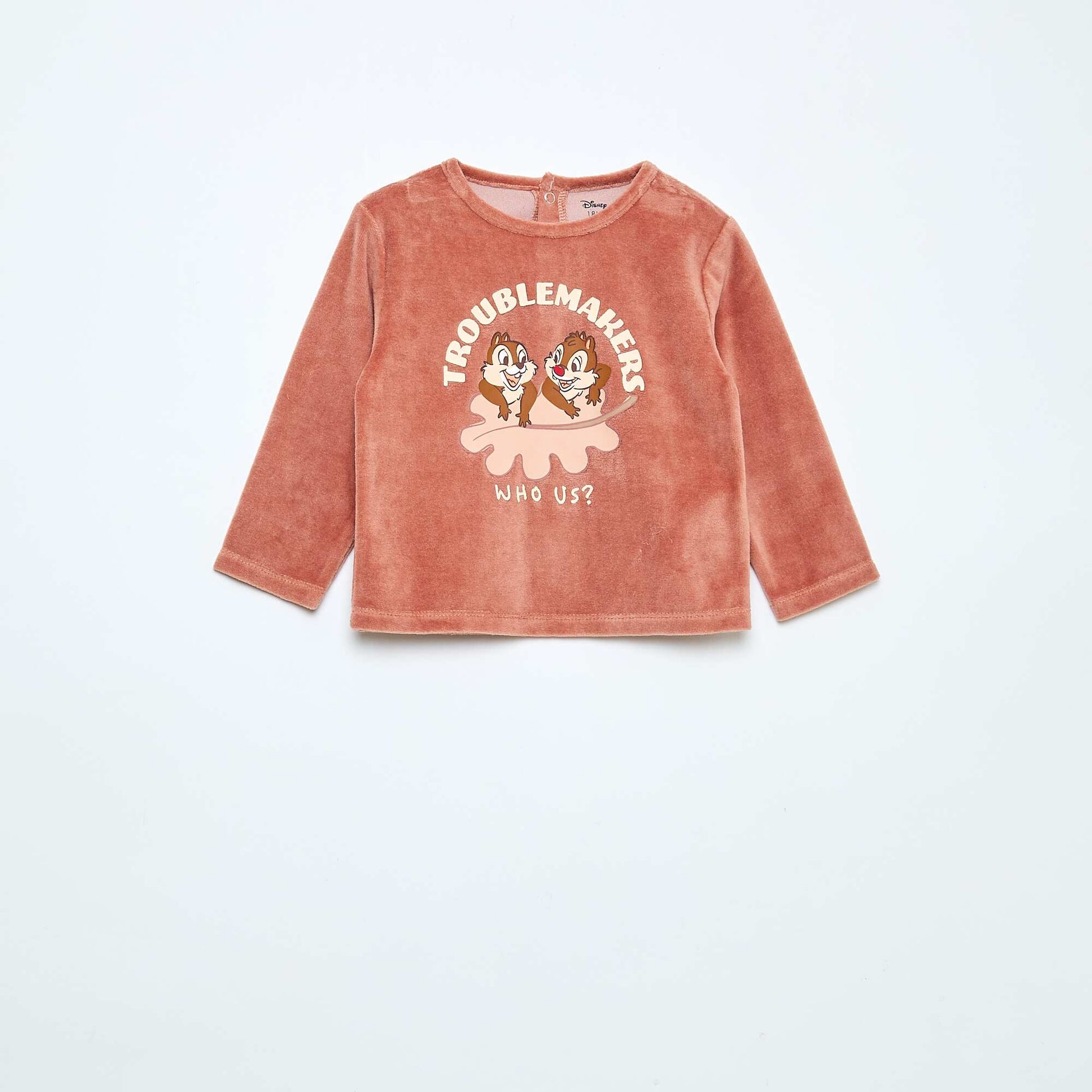 Ensemble de pyjama 'Disney' 'Tic et Tac' en coton MARRON
