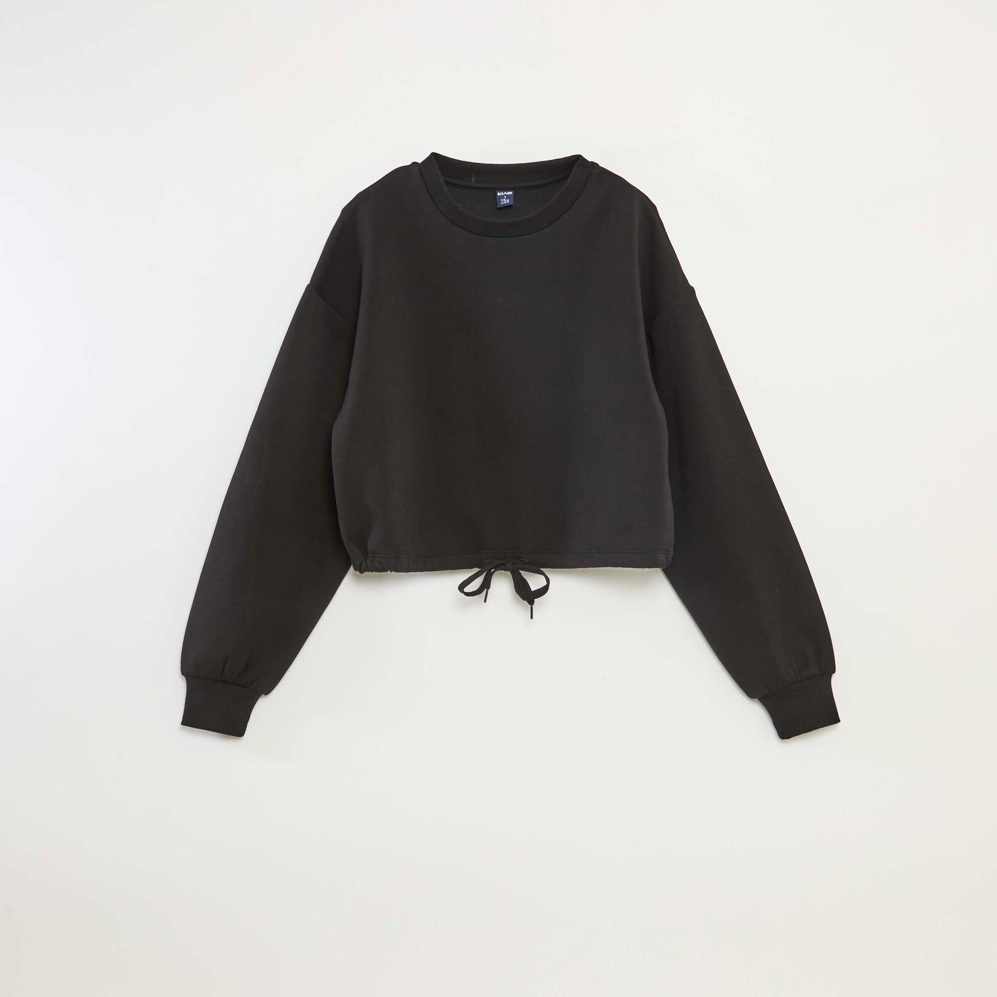 Sweat en molleton uni doux et chaud NOIR