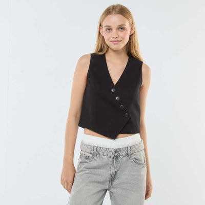 Gilet de costume sans manches NOIR