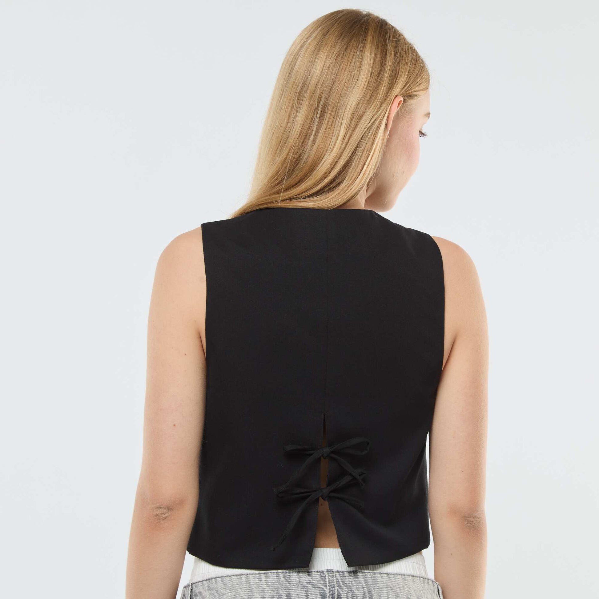 Gilet de costume sans manches NOIR