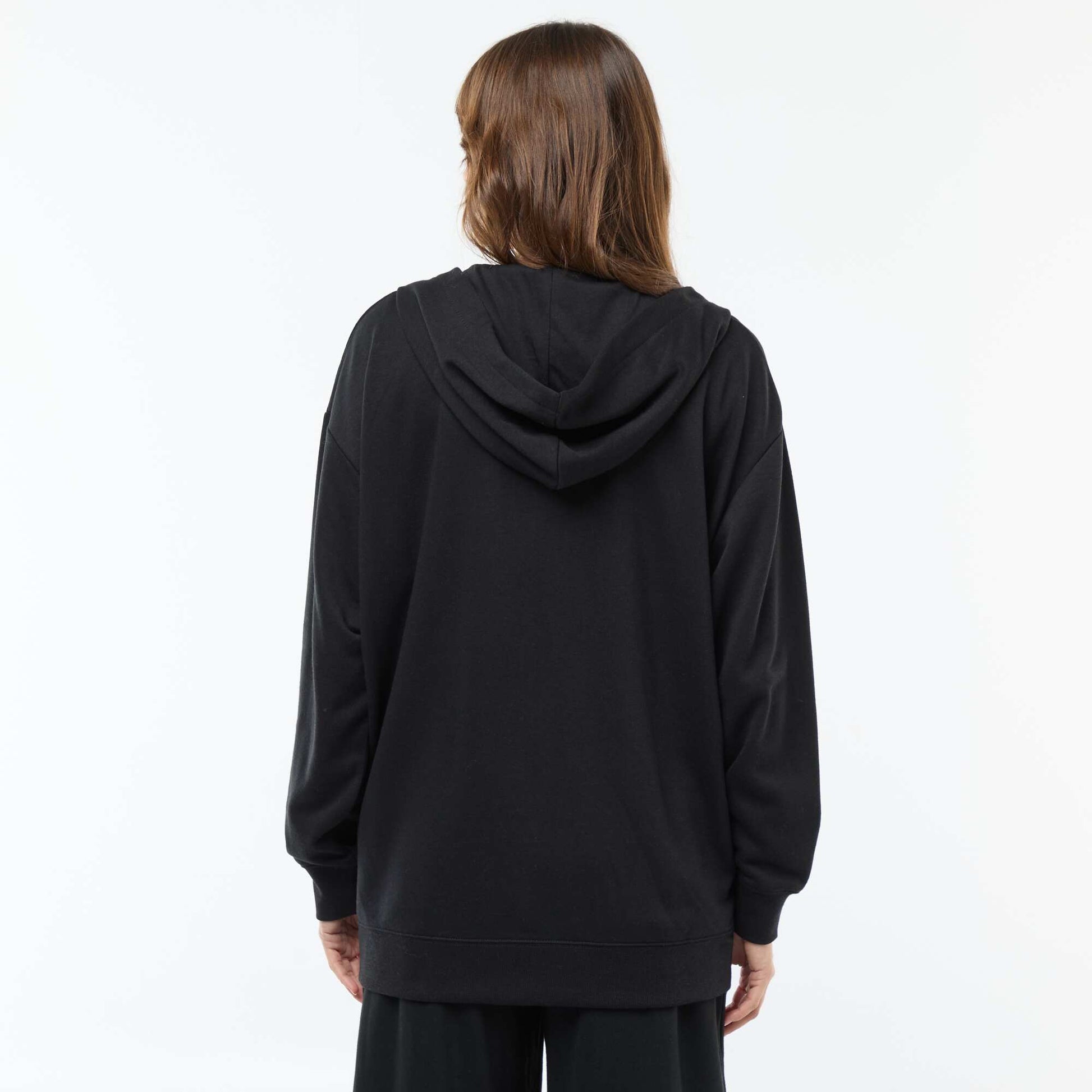 Gilet à capuche uni NOIR