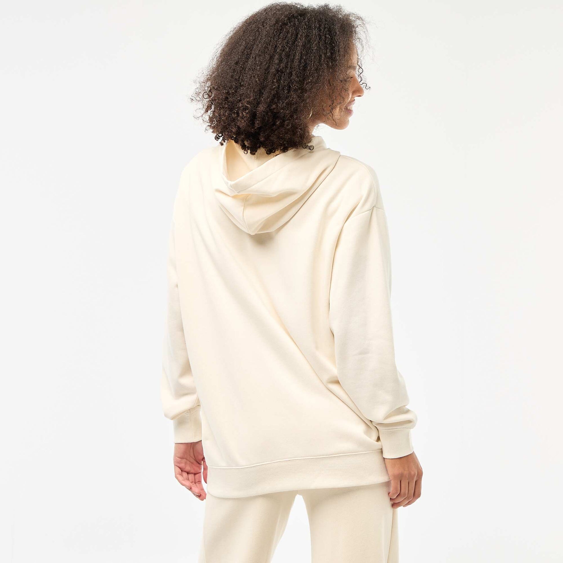 Gilet à capuche uni BEIGE