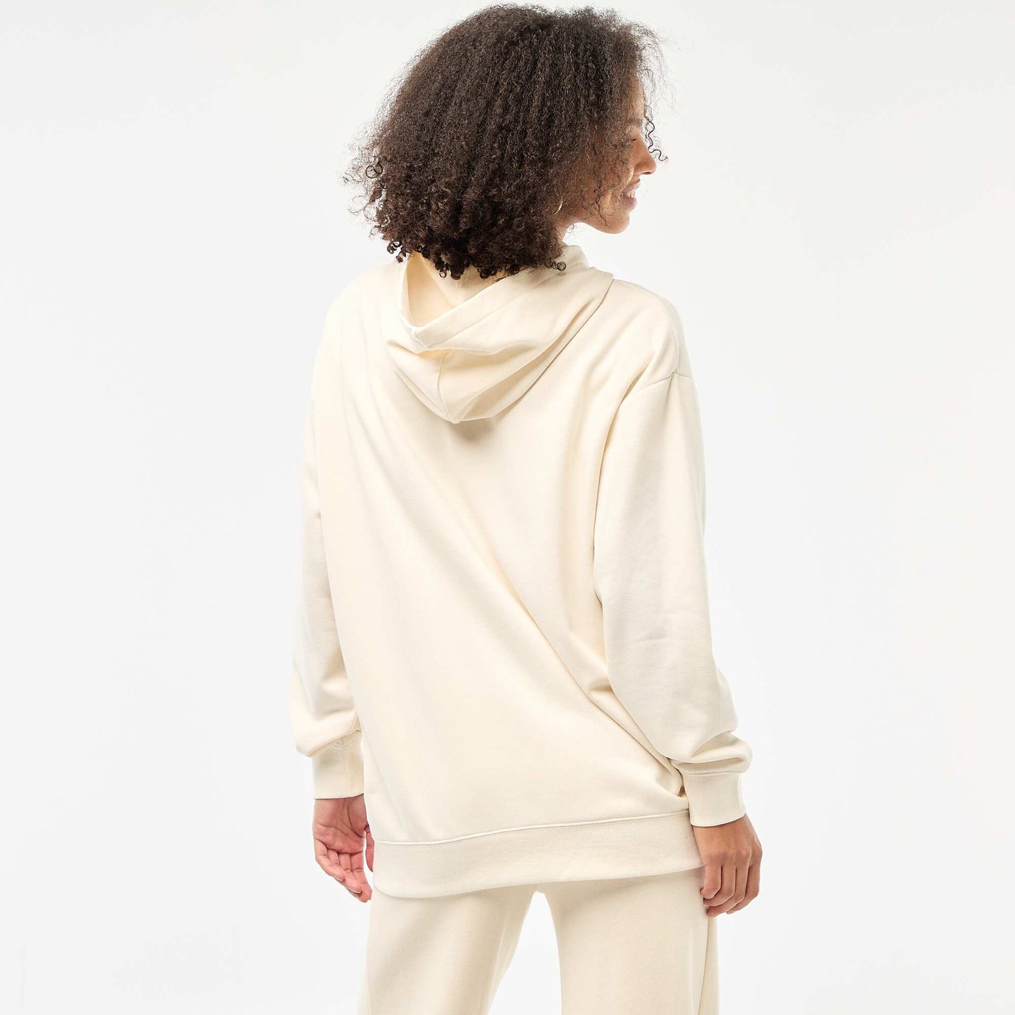 Gilet à capuche uni BEIGE