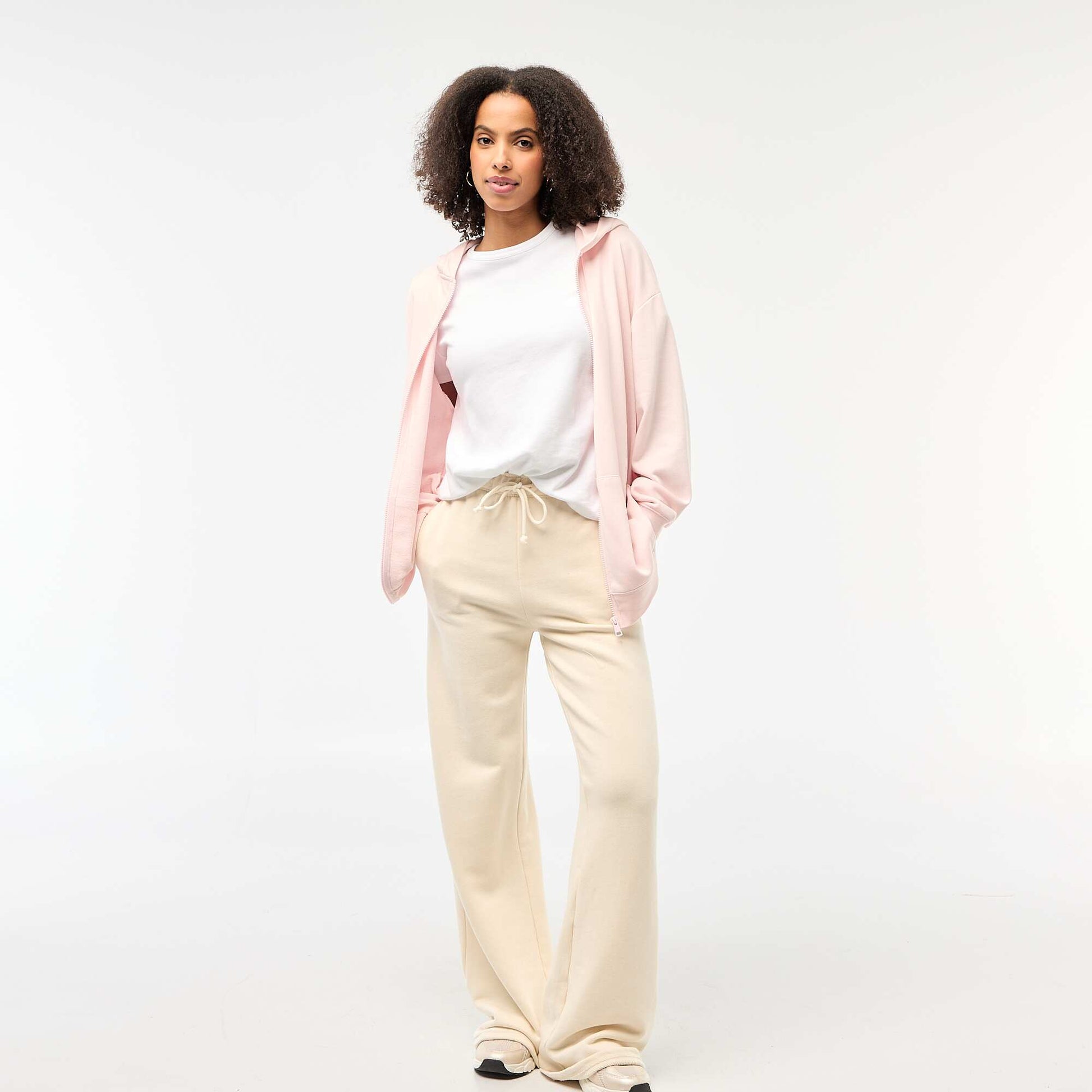 Gilet à capuche uni ROSE