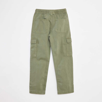 Pantalon multipoches avec ceinture élastiquée VERT