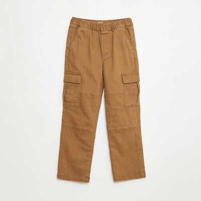 Pantalon regular multipoche BEIGE