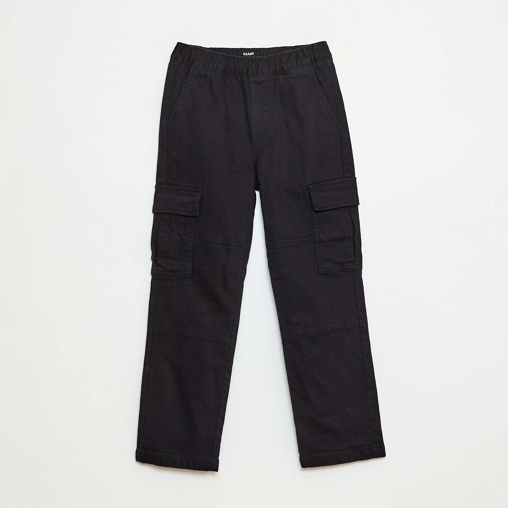 Pantalon regular multipoche NOIR