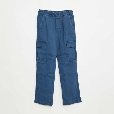 Pantalon regular multipoche BLEU