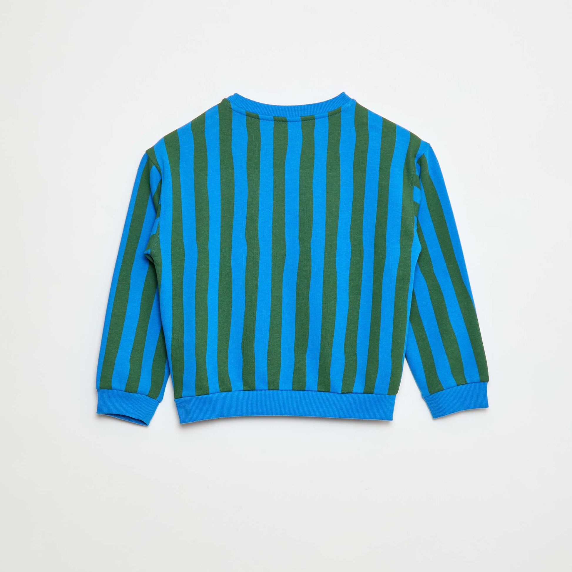 Sweat imprimé en coton BLEU