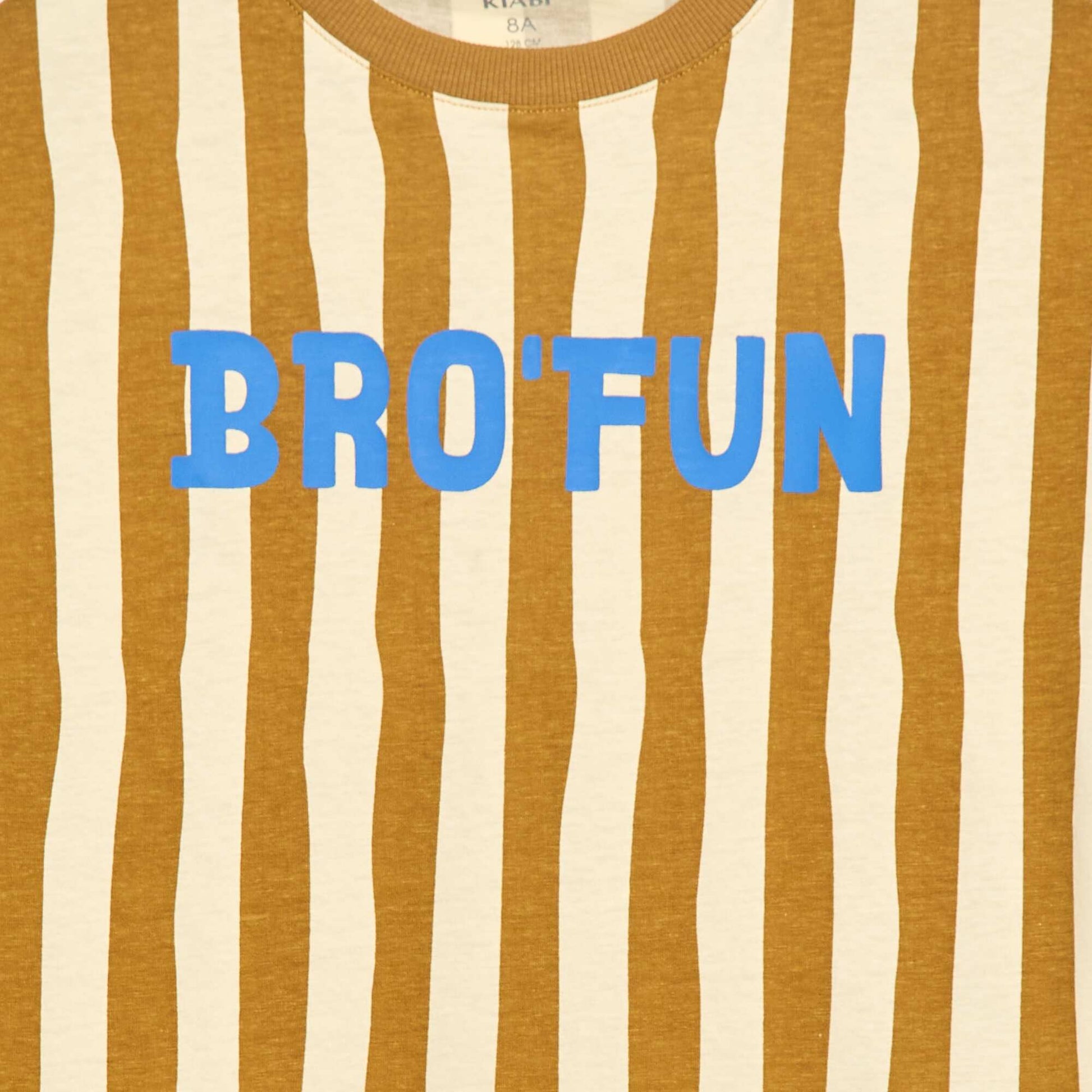 Tee-shirt manches longues imprimé 'brother' BEIGE