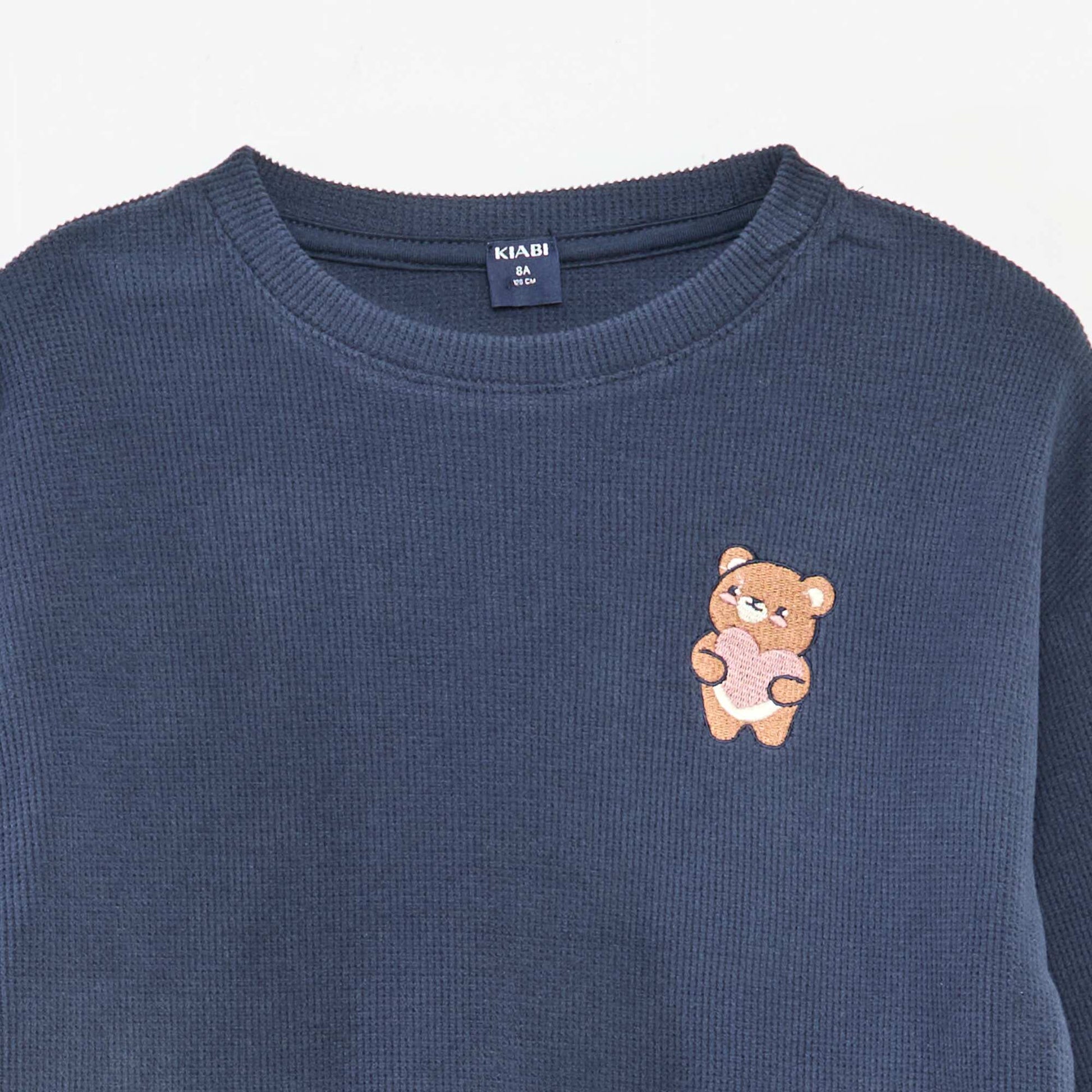 Ensemble de pyjama jersey uni BLEU