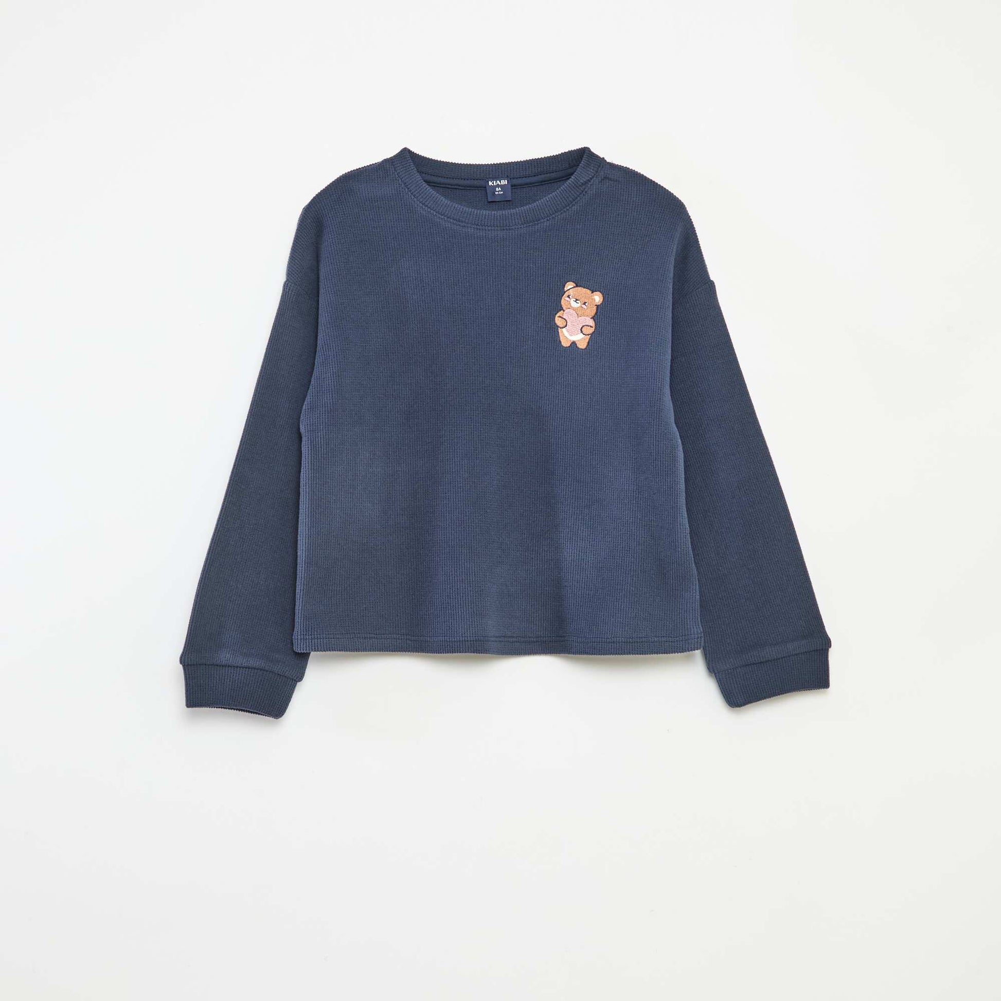 Ensemble de pyjama jersey uni BLEU