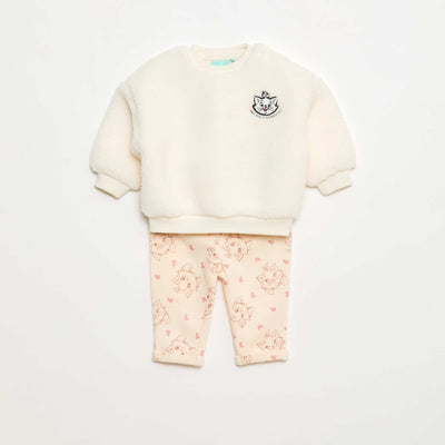 Ensemble de jogging sweat + pantalon 'Marie' 'Les Aristochats' - 2 pièces ROSE