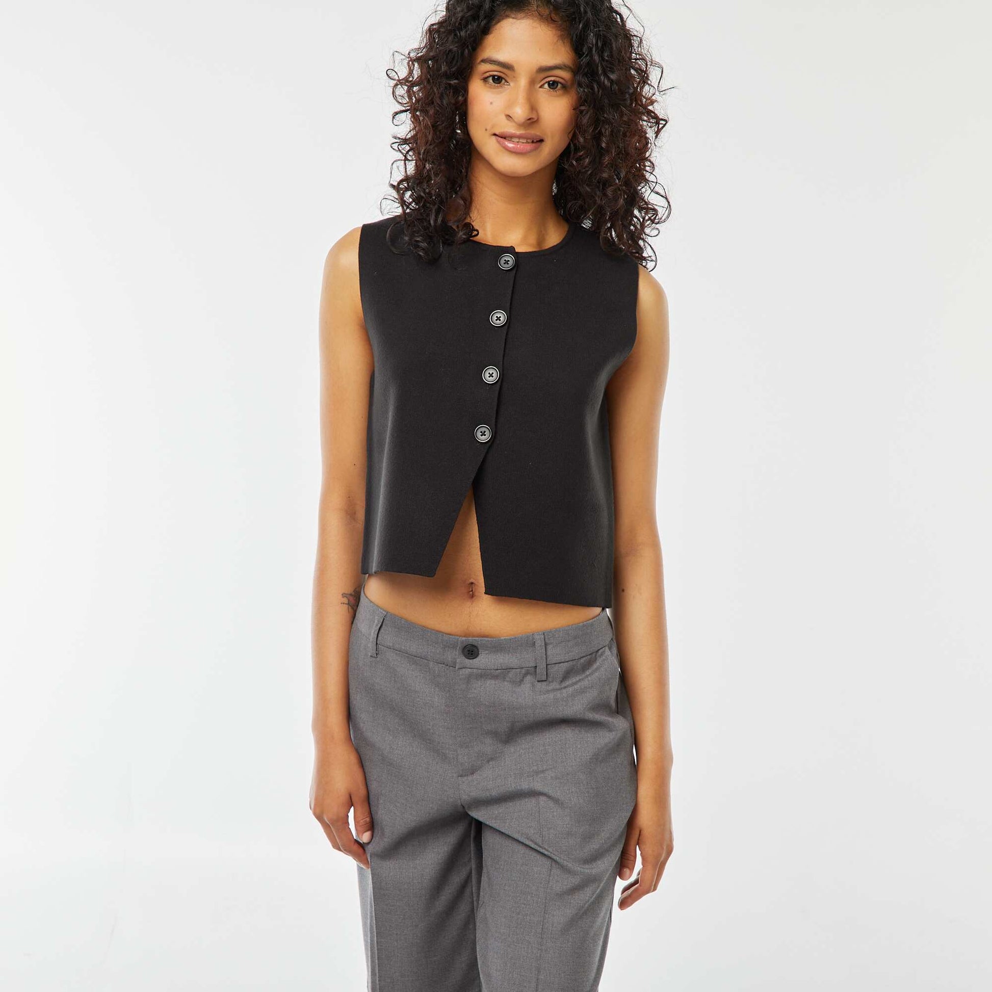 Gilet fin sans manches NOIR