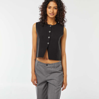 Gilet fin sans manches NOIR