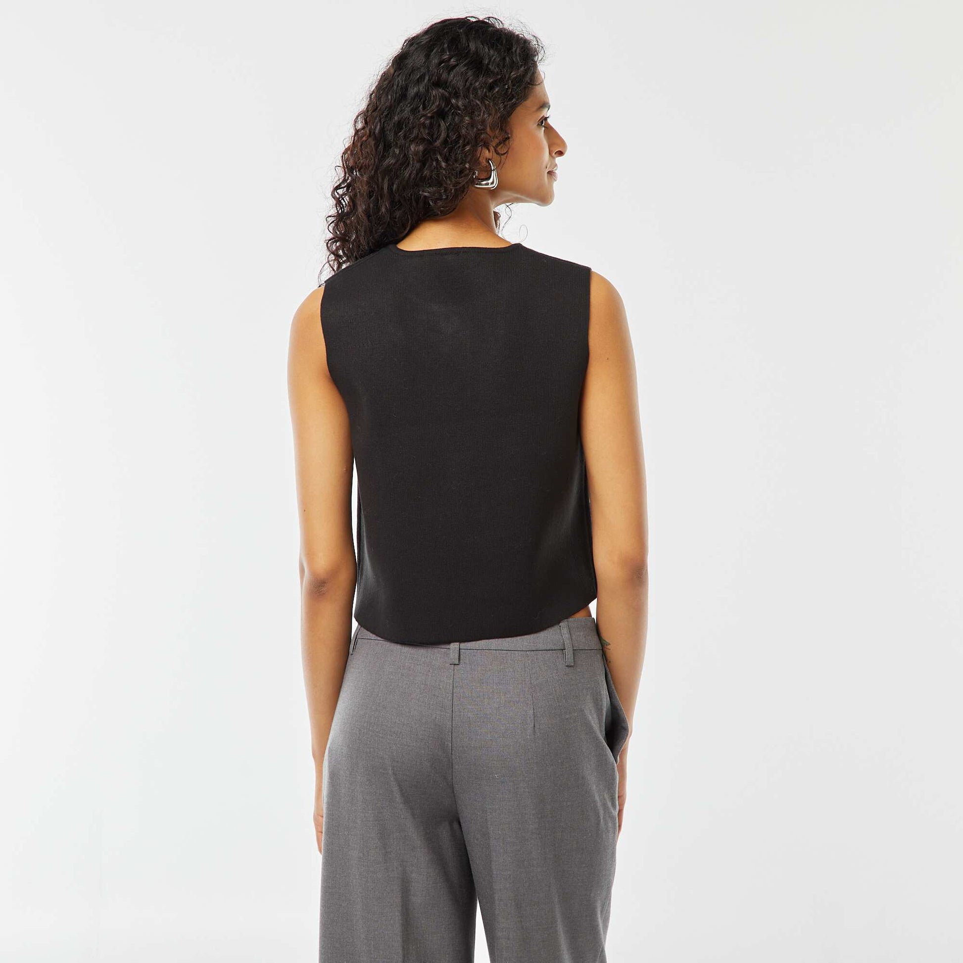 Gilet fin sans manches NOIR
