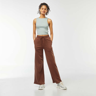 Jogging large avec imprimé sportswear MARRON