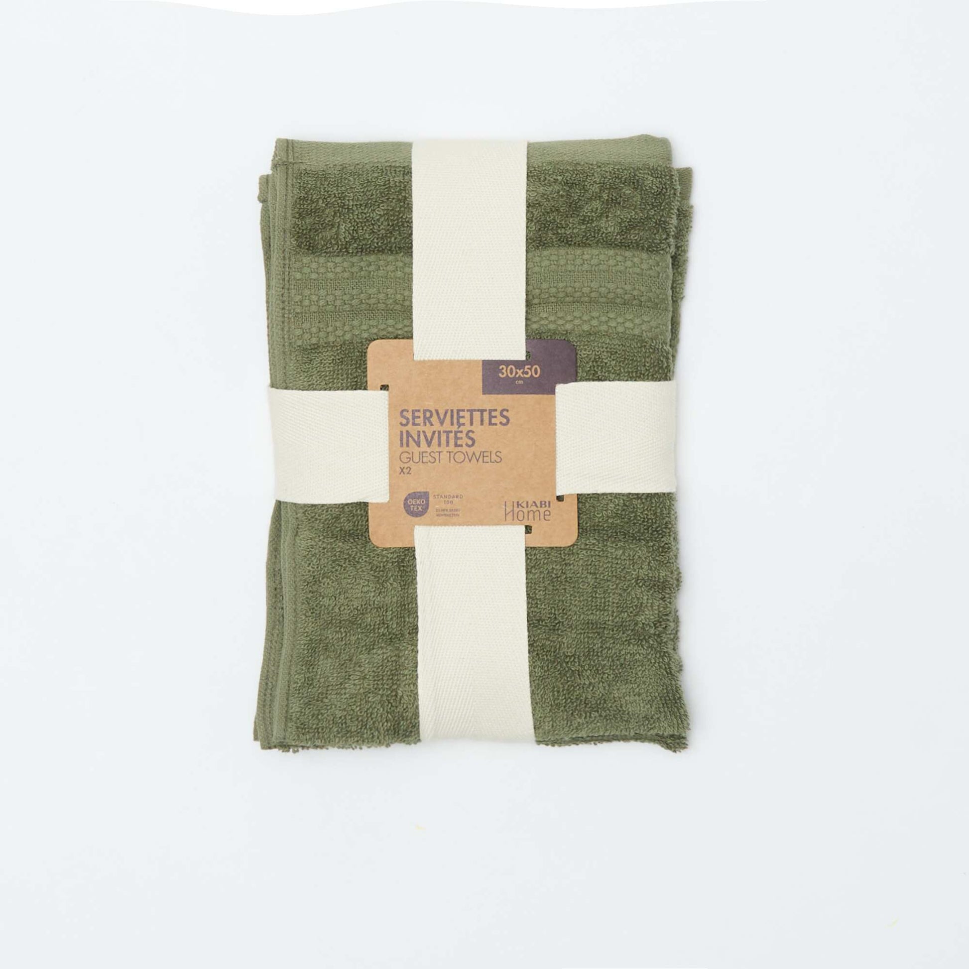 Serviettes invités (30x50 cm) - Kiabi Home VERT