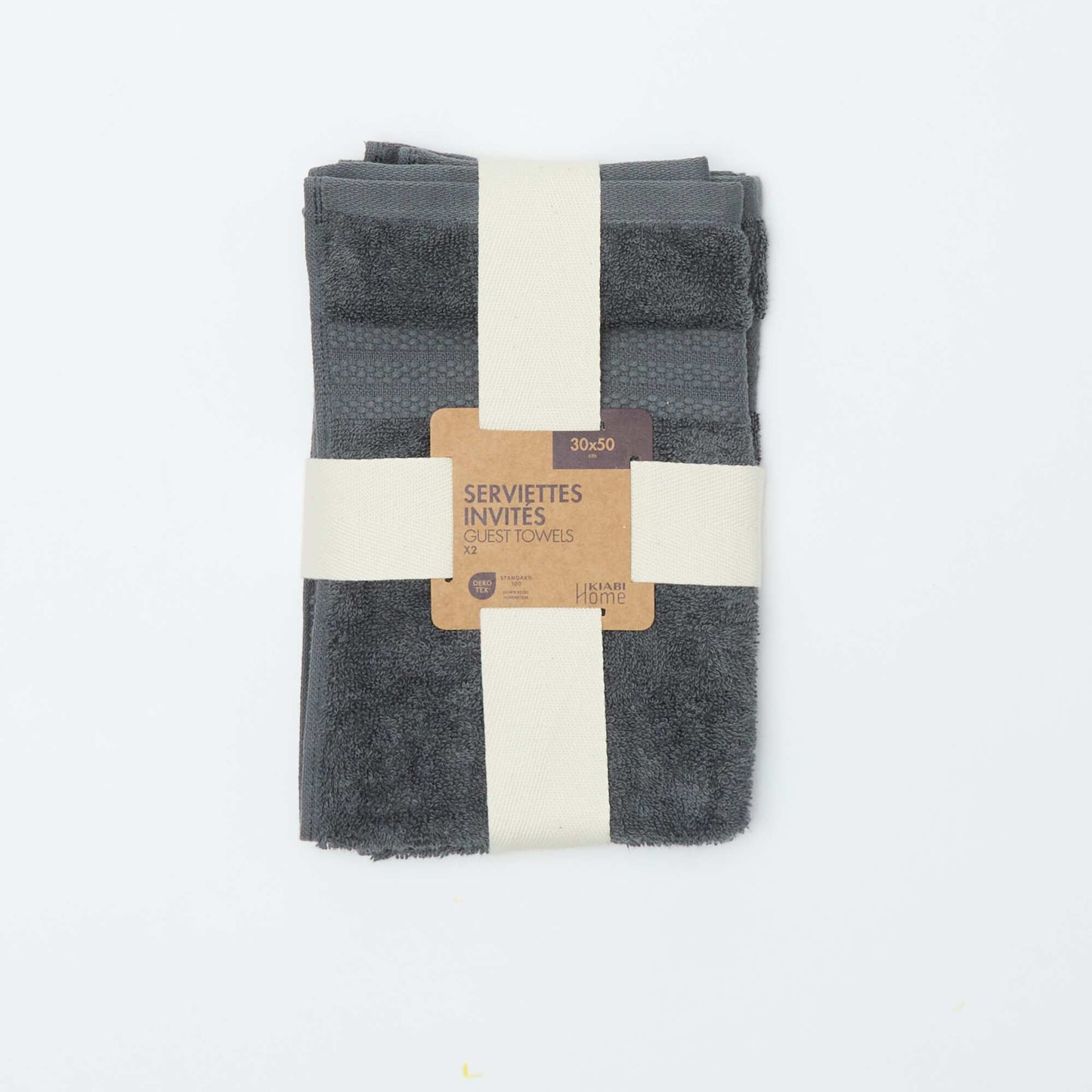 Serviettes invités (30x50 cm) - Kiabi Home GRIS