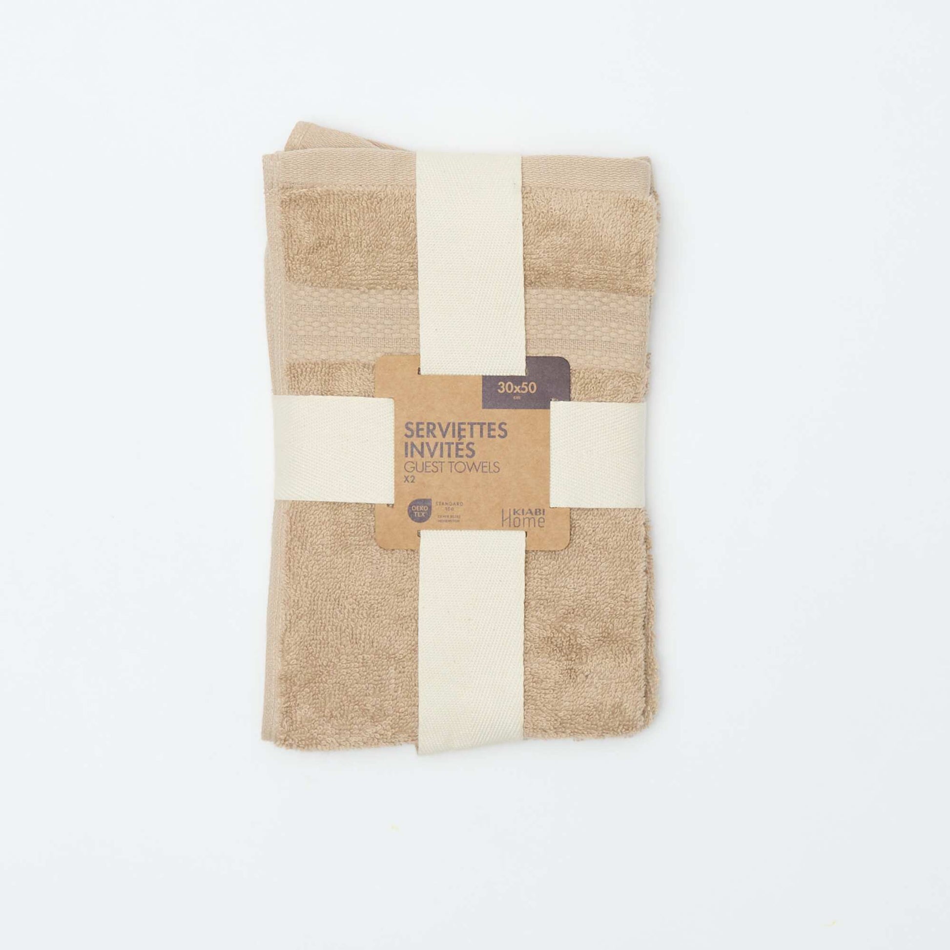 Serviettes invités (30x50 cm) - Kiabi Home BEIGE