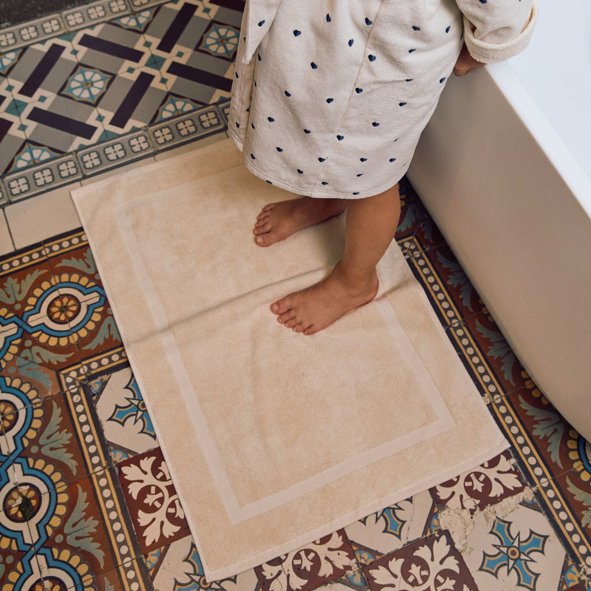 Tapis de bain 80 x 50 cm BLANC