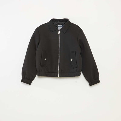 Blouson en maille Milano avec base élastiquée NOIR